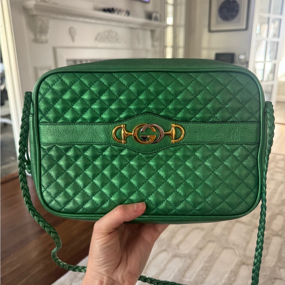 Gucci Emerald Quilted Crossbody Bag